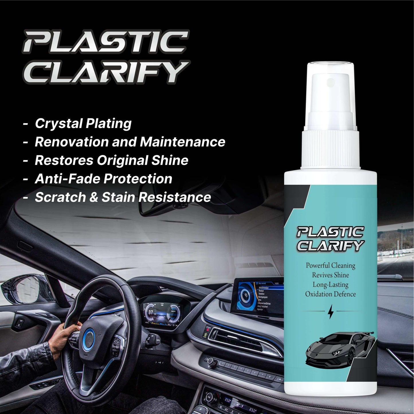 πβ¨ Crystal Clear Plastic Restorer for Car β 100g Shine & Protection Formula (Pack of 1)
