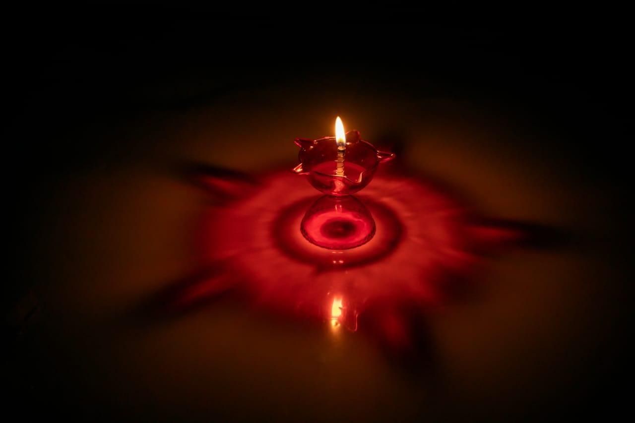 3D Reusable Reflective Colorful Shadow Diya – Festival Decoration Lamp (Pack of 4/12/24)