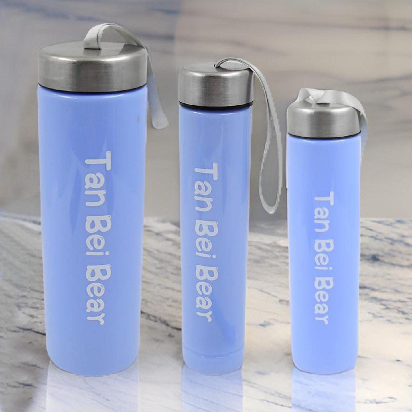 Plastic Water Bottle 3 Different Size Bottle 1 Pc Tumbler With Straw (4 Pc Set)