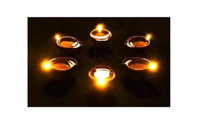 LED Water Sensor Diyas – Decorative Floating Ambient Lights (Pack of 6/12/18/24)
