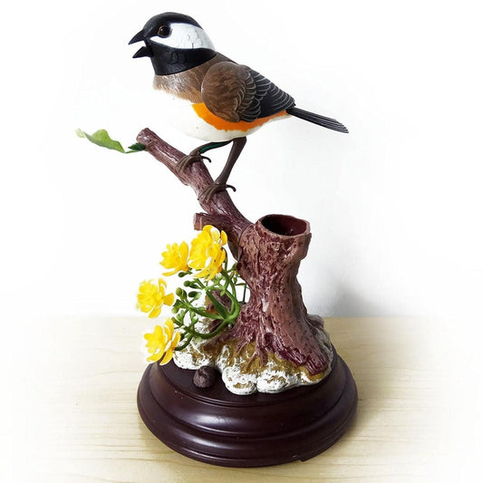 Chirping Bird Pen Holder – Lifelike Desk Pet & Home Decor