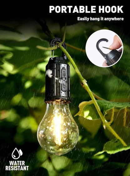 Outdoor Hanging Bulb Lamp – 3-Mode LED Tent Light for Camping