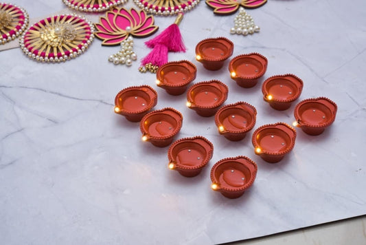 LED Water Sensor Diyas – Decorative Floating Ambient Lights (Pack of 6/12/18/24)