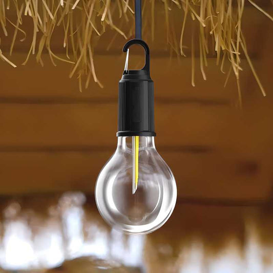 Outdoor Hanging Bulb Lamp – 3-Mode LED Tent Light for Camping